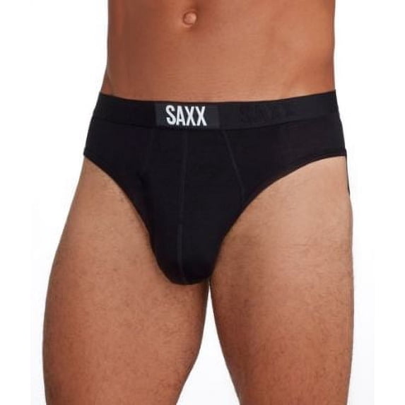 Saxx Mens Ultra Brief Fly Casual Underwear Brief - Black Xxl