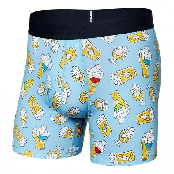 Saxx Underwear Droptemp Cooling Cotton Men's Boxer Briefs - Polar Beers / Blue