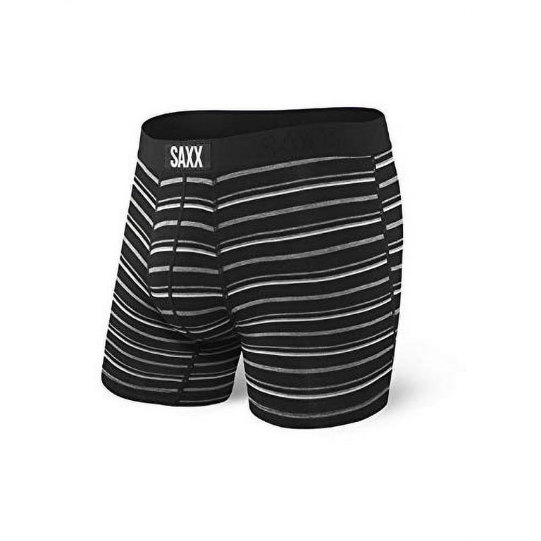Saxx Underwear Men's Boxer Briefs – Vibe Men’s Underwear – Boxer Briefs  with Built-in Ballpark Pouch Support – Underwear for Men,Black Coast