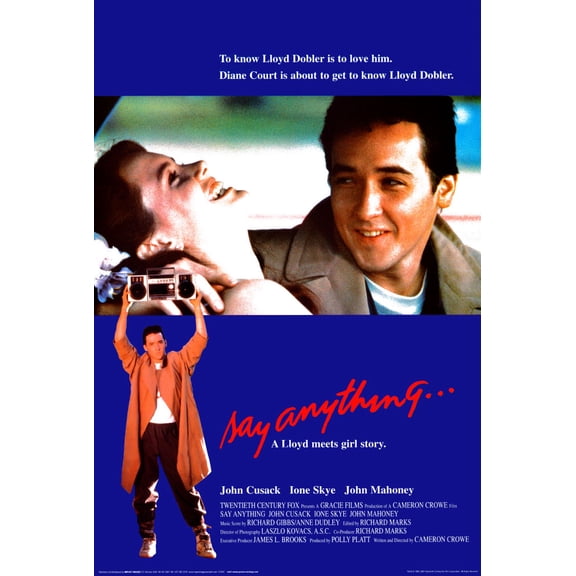 Say Anything Poster 24Inx36In Movie Art Art Poster 24x36 Multi-Color Square Adults Best Posters
