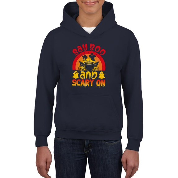 Say Boo And Scary On Hoodie Juniors -Image by Shutterstock, Large