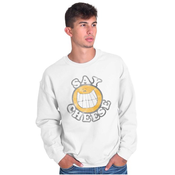 Say Cheese Photographer Camera Humor Sweatshirt for Men or Women Brisco Brands S