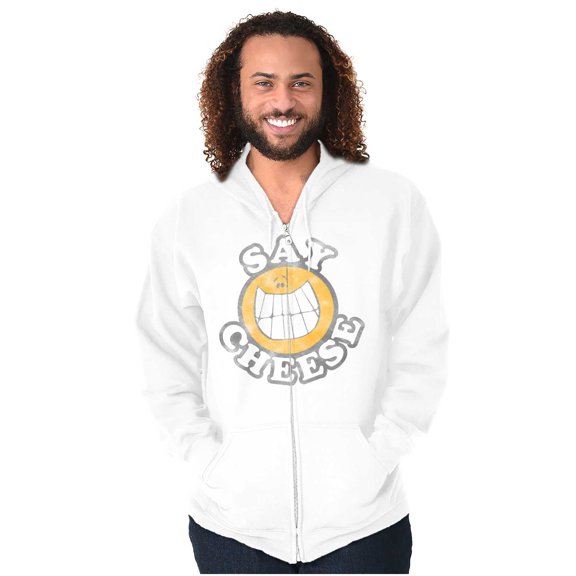 Say Cheese Photographer Camera Humor Unisex Fleece Graphic Zip Up Hoodie Brisco Brands 2X