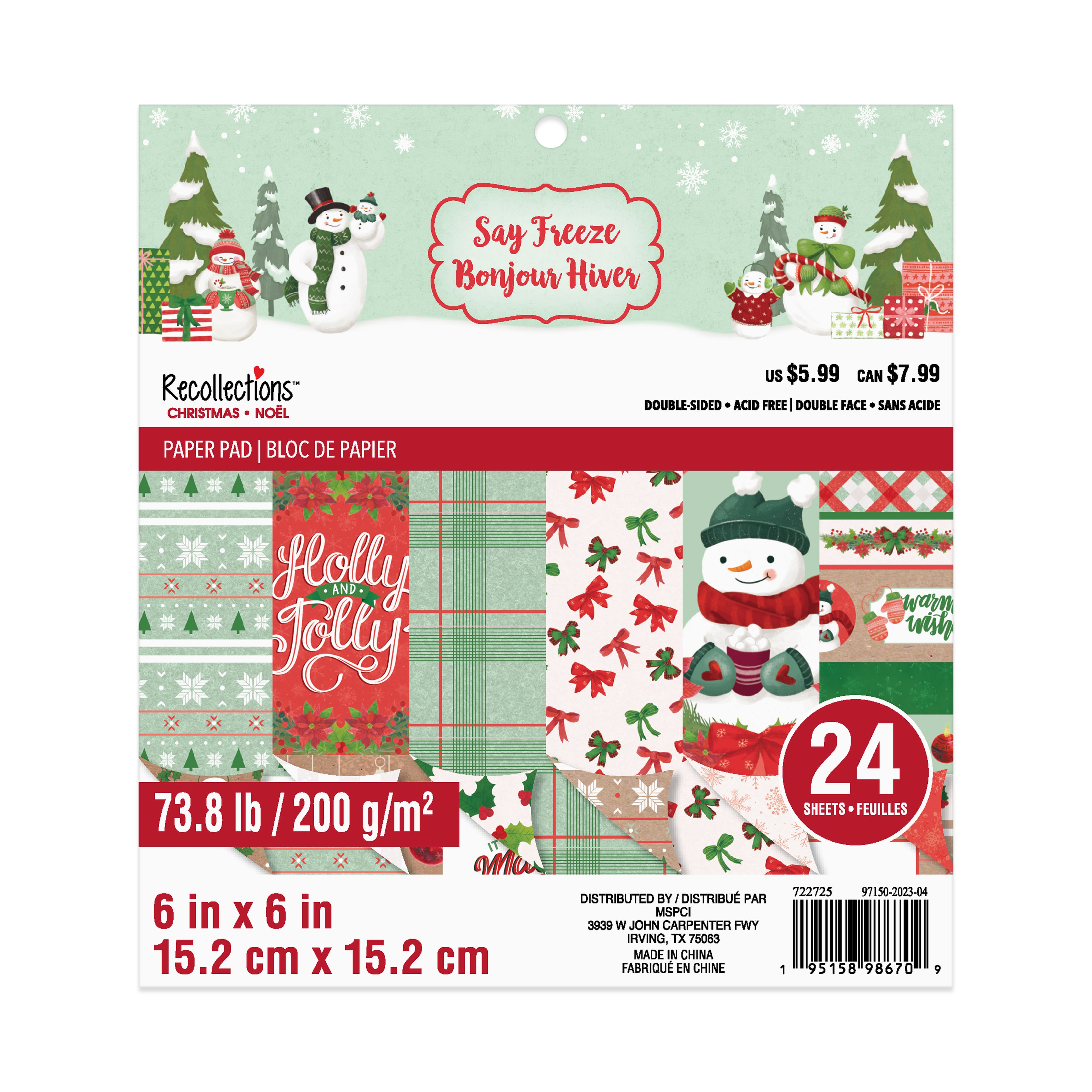 Ciao Bella Double-Sided Paper Pad 90lb 6"X6" 24/Pkg-Sign Of