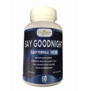 تركيبة Say Goodnight Sleep للنوم والبقاء نائمًا 60 كبسولة، أعشاب مهدئة ومريحة،