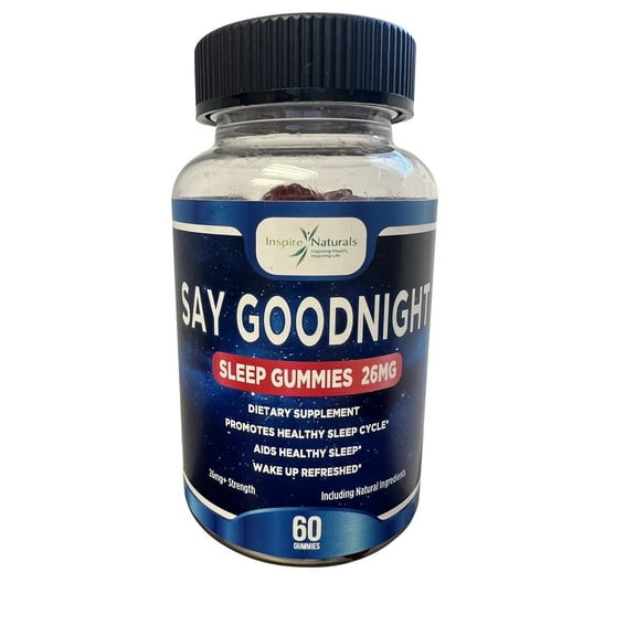 Inspire Naturals Say Goodnight Sleep Gummies, Melatonin, Passionflower, 60 Gummies
