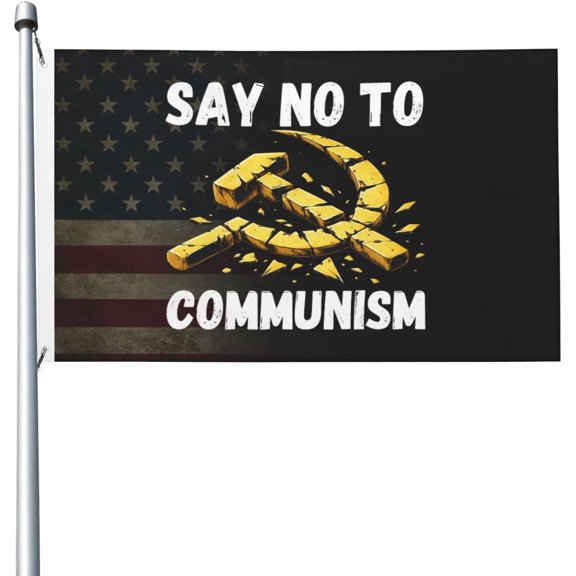 Say No To Communism 3x5 Ft Double Sided Flag Polyester Banner Yard Sign Outdoor Decoration