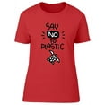 thumbnail image 1 of Say No To Plastic Little Turtle T-Shirt Women -Image by Shutterstock, Female Medium, 1 of 2