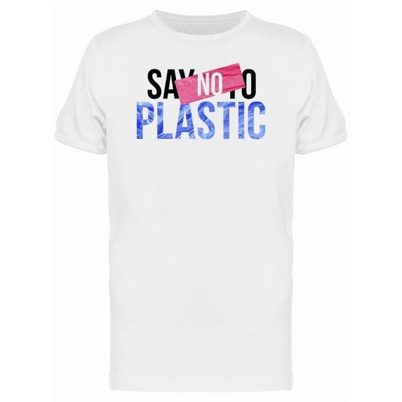 Say No To Plastic Message Tee Men's -Image by Shutterstock