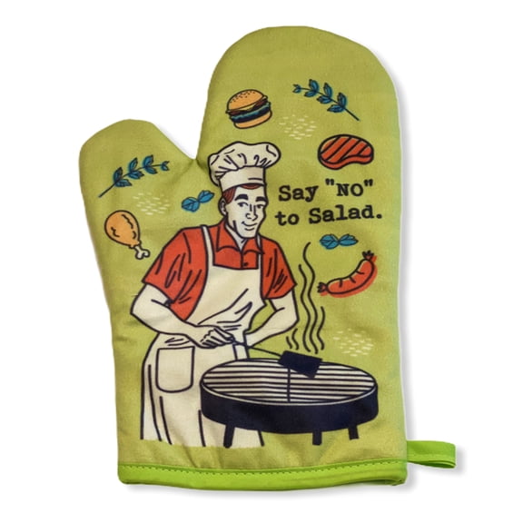 Say No to Salad Funny Back Yard Bar-B-Que Meat Graphic Kitchen Accessories