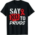 thumbnail image 1 of Say No to Drugs We Wear Red for Red Ribbon Week T-ShirtMen and women, Black T-shirt, size: Extra large, 1 of 4