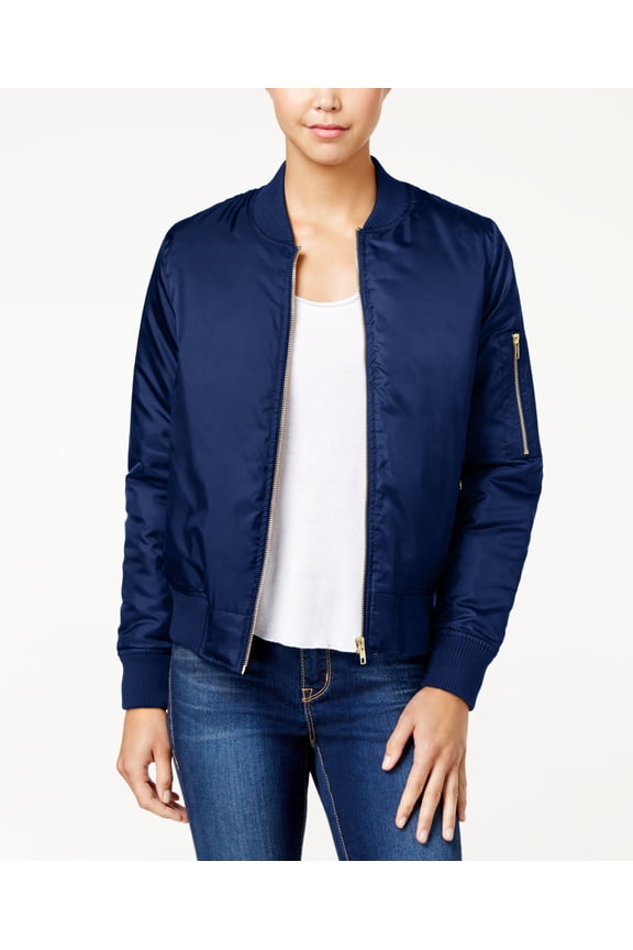 Say What Juniors Bomber Jacket Blue S
