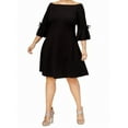 thumbnail image 1 of Say What? Womens Plus Off The Shoulder A-Line Dress, 1 of 2