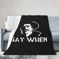 thumbnail image 1 of Say When Tombstone Fleece Blanket, Very Soft Microfiber Flannel Blanket for Couch Warm and Cozy for All Seasons, Black, 1 of 6