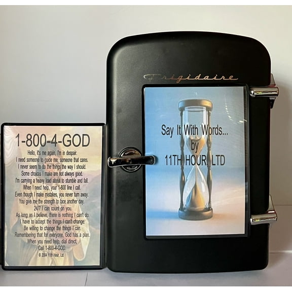 Say It With Words....1-800-4-GOD 4x6 Fridge Magnet With Poetic Verse For Locker or Fridge. Inspirational, Family, Sympathy and Special Occasion Magnets. Home Decoration Magnetic Keepsake Momento.l