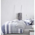 thumbnail image 1 of Say Yes Bedding Contemporary Series 3-Piece Blue Striped Comforter Sets, King, 1 of 6