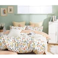 thumbnail image 1 of Say Yes Bedding Estella Orange Floral 100% Cotton Reversible Comforter Set, Twin/Twin XL, 1 of 5