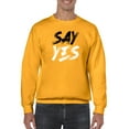 thumbnail image 1 of Say Yes Brushstroke Sweatshirt Men -GoatDeals Designs, Male x-Large, 1 of 4