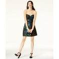 thumbnail image 1 of Say Yes to the Dress Juniors Strapless Metallic Fi BlackGreen 78, 1 of 1
