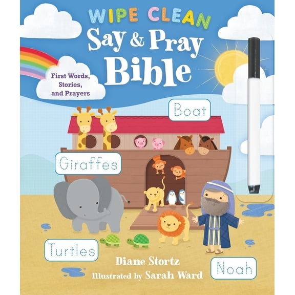 Say and Pray Bible Wipe Clean: First Words, Stories, and Prayers, (Spiral-Bound)