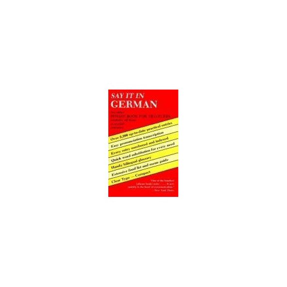 Pre-Owned Say It in German (Dover Language Guides Say It Series) (Paperback) 0486208044 9780486208046