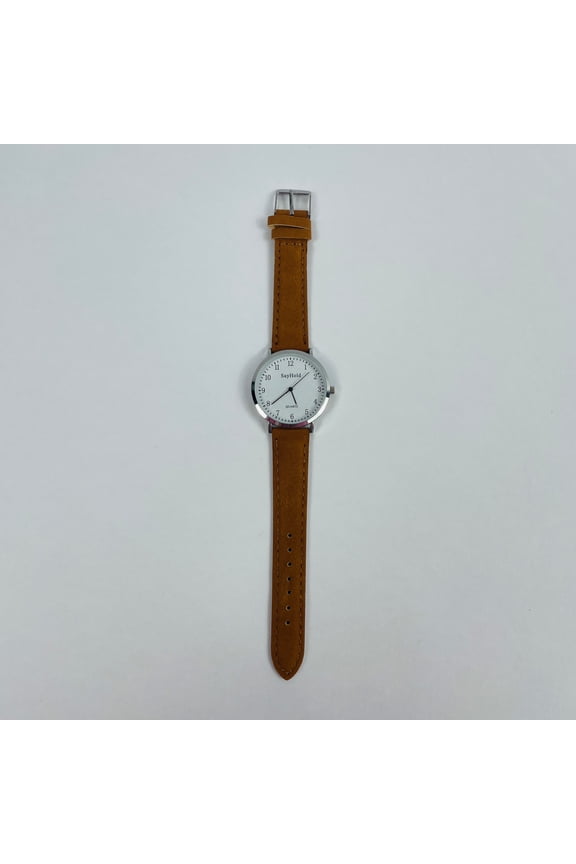 Women's Easy Reader Watch with Brown Leather Strap 28mm Case