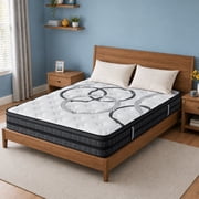 SayTale 14 inch Queen Medium Hybrid Mattress in a box, Individual Pocket Springs and Gel Infused Memory Foam, Black