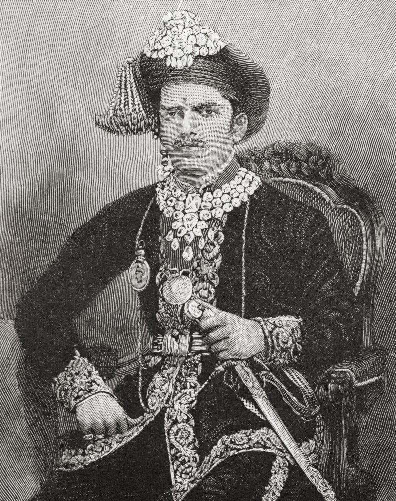 Sayajirao Gaekwad Iii Aged 17 1863 Canvas Art - Ken Welsh Design Pics (13 x 17)