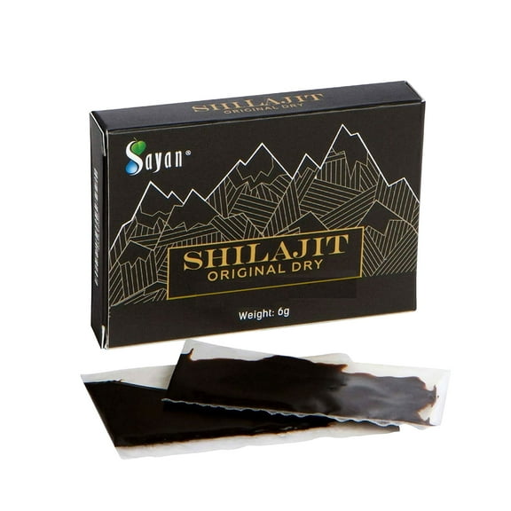 Sayan Dry Shilajit Extract Resin, Pure Organic Himalayan Shilajit for Men and Women, (60 Servings)