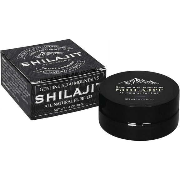 Sayan Shilajit Resin 1.4oz/40g, 265 Servings - Potent Organic Fulvic Acid Supplement