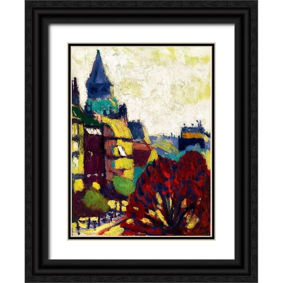 Sayen, Henry Lyman 11x14 Black Ornate Wood Framed with Double Matting Museum Art Print Titled - St Germain des Pres