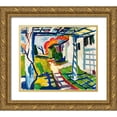 thumbnail image 1 of Sayen, Henry Lyman 14x12 Gold Ornate Wood Framed with Double Matting Museum Art Print Titled - Grape Arbor, 1 of 4