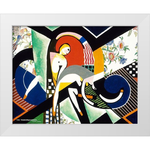Sayen, Henry Lyman 14x12 White Modern Wood Framed Museum Art Print Titled - The Thundershower