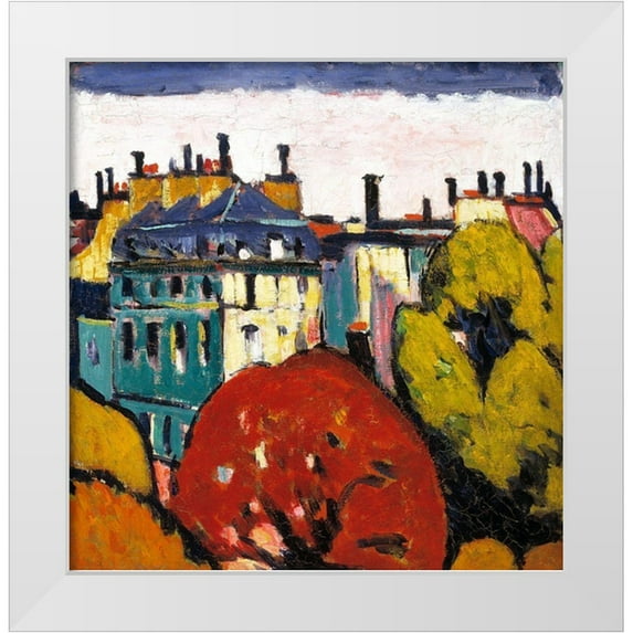 Sayen, Henry Lyman 15x15 White Modern Wood Framed Museum Art Print Titled - Landscape-Paris