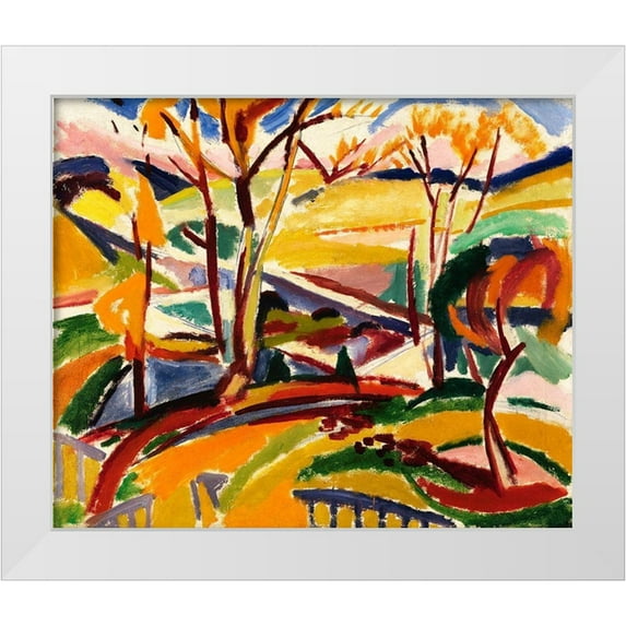 Sayen, Henry Lyman 23x20 White Modern Wood Framed Museum Art Print Titled - Valley Falls I