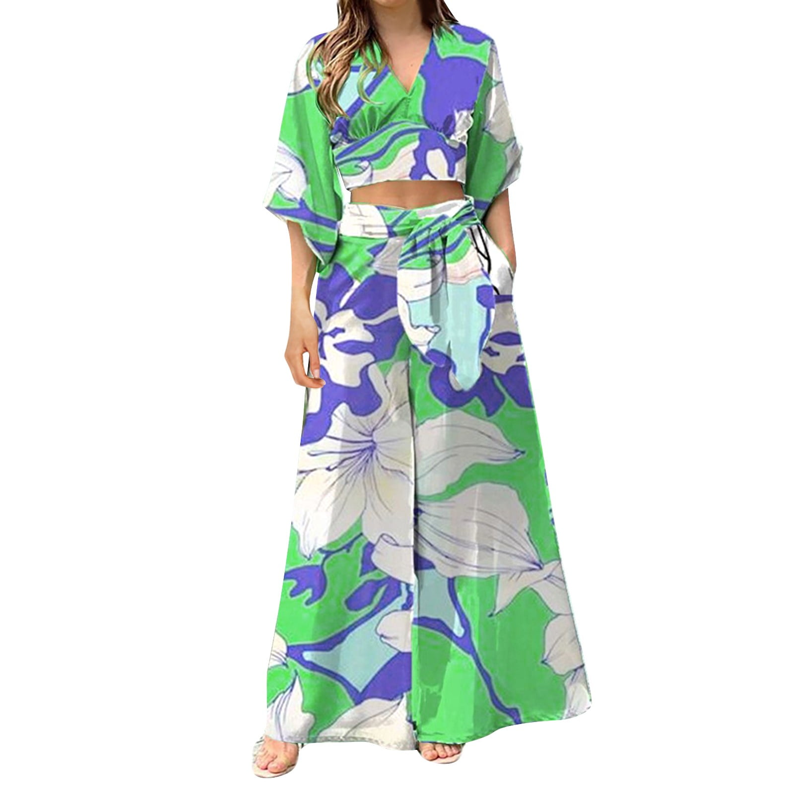 Sayhi Women's Casual Dresses Plus Size Boho Floral Casual House Dress