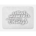 thumbnail image 1 of Saying Bath Mat, Calligraphy on Dots Modern and Creative Design Inscription, Plush Bathroom Decor Mat with Non Slip Backing, 29.5" X 17.5", Dark Grey and White, by Ambesonne, 1 of 2