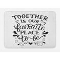 thumbnail image 1 of Saying Bath Mat, Monochrome Romantic and Family Saying Together is Our Place to Be Message, Plush Bathroom Decor Mat with Non Slip Backing, 29.5" X 17.5", Charcoal Grey White, by Ambesonne, 1 of 2