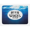 thumbnail image 1 of Saying Bath Mat, Simple Monochrome Ink Brush Written Home is Where the Waves Crash Text, Plush Bathroom Decor Mat with Non Slip Backing, 29.5" X 17.5", Charcoal Grey and White, by Ambesonne, 1 of 2