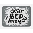 thumbnail image 1 of Saying Bath Mat, World Sleep Day Concept Dear Bed I Love You Text Funny Lettering, Plush Bathroom Decor Mat with Non Slip Backing, 29.5" X 17.5", Taupe Grey Black, by Ambesonne, 1 of 2