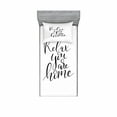 thumbnail image 1 of Saying Bedding Set with Sheet & Covers, Brush Pen Lettering with Phrase Relax You Are Home Black and White Calming Text, Printed Bedroom Decor 2 Shams, 4 Sizes, Black and White, by Ambesonne, 1 of 3