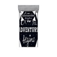 thumbnail image 1 of Saying Bedding Set with Sheet & Covers, So the Adventure Begins with Star Dots Pattern in Hexagon Frame Monochrome, Printed Bedroom Decor 2 Shams, 4 Sizes, Black and White, by Ambesonne, 1 of 3