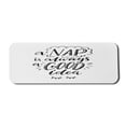 thumbnail image 1 of Saying Computer Mouse Pad, Funny Inspirational Phrase a Nap is Always an Idea Text with Cloudy Doodles, Rectangle Non-Slip Rubber Mousepad Large, 31" x 12" Gaming Size, Black and White, by Ambesonne, 1 of 2