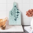 thumbnail image 1 of Saying Cutting Board, Adventure Words in Hand Drawn Frame Arrows and Feathers Art, Decorative Tempered Glass Cutting and Serving Board, Wine Bottle Shape, Indigo, by Ambesonne, 1 of 1