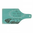 thumbnail image 1 of Saying Cutting Board, Animal Image of a Dog All You Need is a Pug Words on an Aqua Background, Decorative Tempered Glass Cutting and Serving Board, Wine Bottle Shape, Sea Green Brown, by Ambesonne, 1 of 1