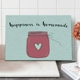 thumbnail image 1 of Saying Cutting Board, Calligraphic Happiness is Homemade Lettering with Swirls and Jar of Love, Decorative Tempered Glass Cutting and Serving Board, Large Size, Pink Black and Coral, by Ambesonne, 1 of 5