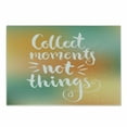 thumbnail image 1 of Saying Cutting Board, Saying Collect Moments not Things on Bicolor Background, Decorative Tempered Glass Cutting and Serving Board, Small Size, Orange Seafoam and White, by Ambesonne, 1 of 1