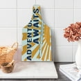 thumbnail image 1 of Saying Cutting Board, Commercial Airplane Rising Sun Adventure Words Aviation Journey Print, Decorative Tempered Glass Cutting and Serving Board, Wine Bottle Shape, Navy Blue Orange, by Ambesonne, 1 of 1