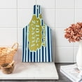 thumbnail image 1 of Saying Cutting Board, Marine Themed Inspirational Phrase for Life Navy Vintage Style and Artisan Design, Tempered Glass Cutting and Serving Board, Wine Bottle Shape, Yellow Blue, by Ambesonne, 1 of 1