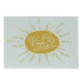 thumbnail image 1 of Saying Cutting Board, Rounded Sun Rough Heart Shaped Beams Philosophy of Life Theme Illustration Image, Decorative Tempered Glass Cutting and Serving Board, Small Size, Yellow, by Ambesonne, 1 of 1